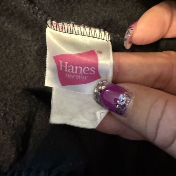 Hanes Women's Black Track Pants - Picture 4 of 5